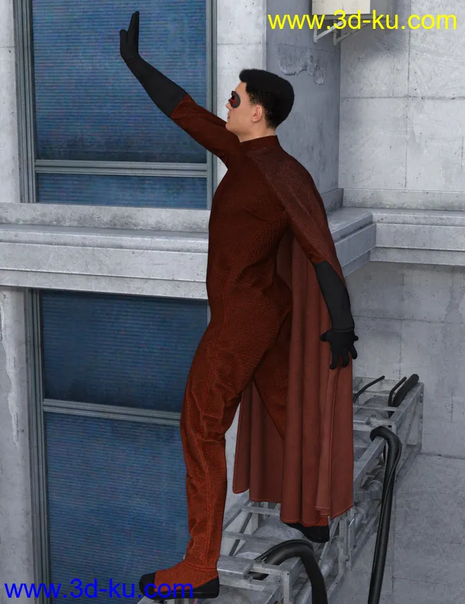 dForce Supervillain Costume for Genesis 8 Male(s)模型的图片5