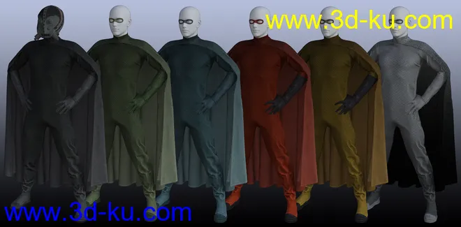 dForce Supervillain Costume for Genesis 8 Male(s)模型的图片8