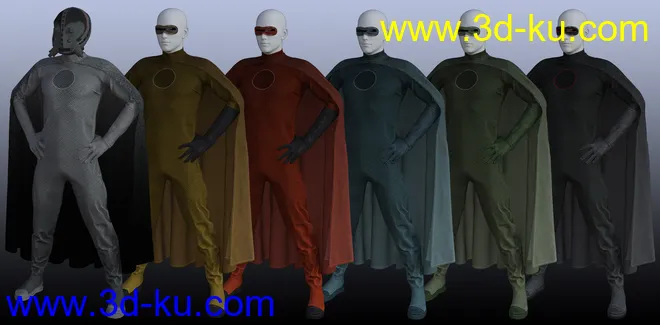 dForce Supervillain Costume for Genesis 8 Male(s)模型的图片9