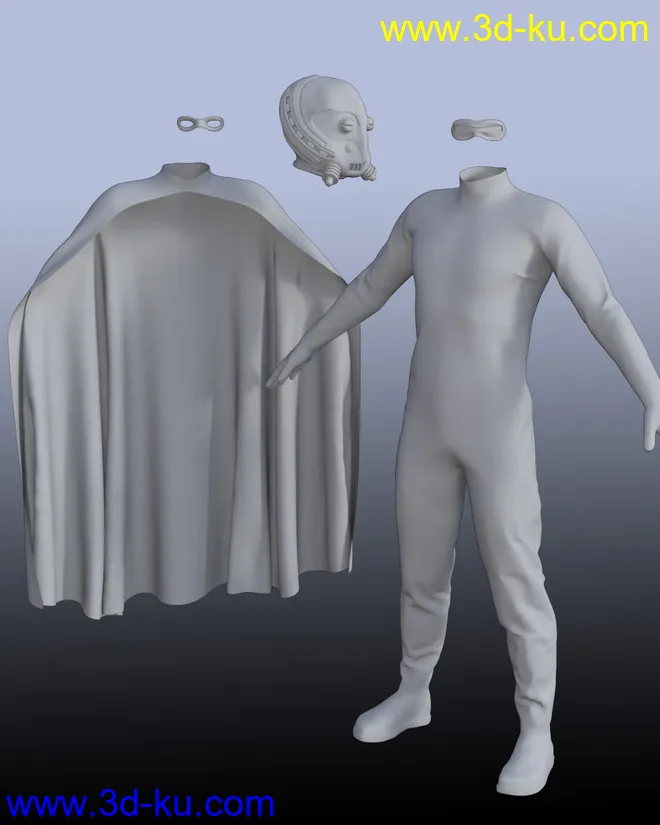 dForce Supervillain Costume for Genesis 8 Male(s)模型的图片10
