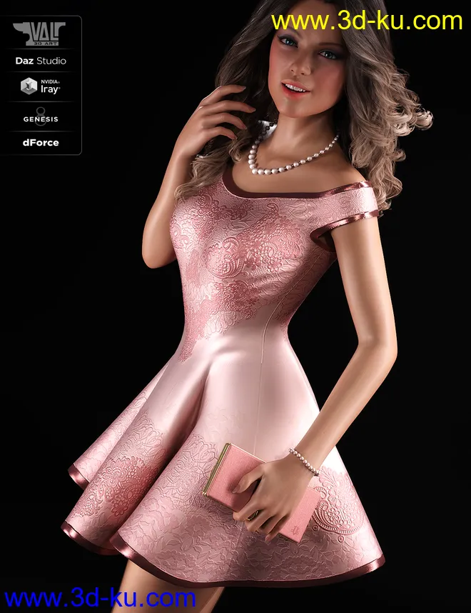 dForce The One I Love Outfit for Genesis 8 Female(s)模型的图片5