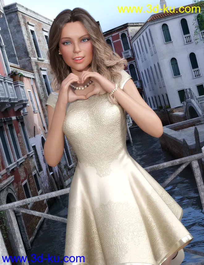 dForce The One I Love Outfit for Genesis 8 Female(s)模型的图片12