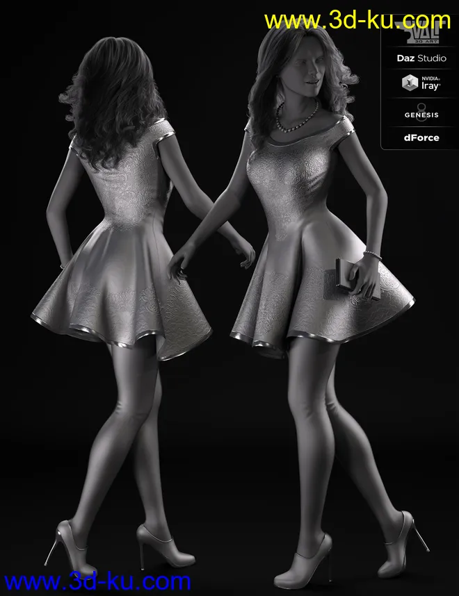 dForce The One I Love Outfit for Genesis 8 Female(s)模型的图片14
