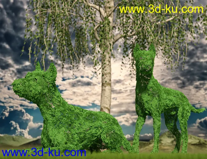 dForce Thicket for Daz Dog 8模型的图片8