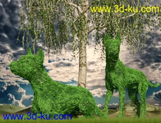 3D打印模型dForce Thicket for Daz Dog 8的图片