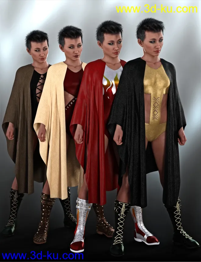 dForce Tigress Outfit Textures模型的图片4