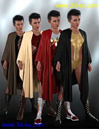 3D打印模型dForce Tigress Outfit Textures的图片