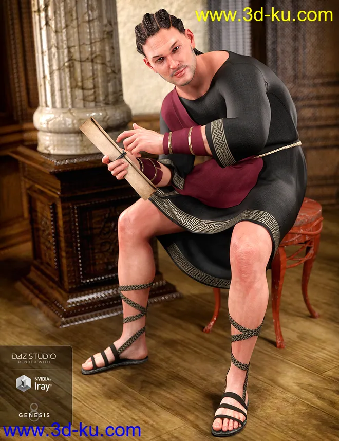 dForce Toga Outfit Textures模型的图片2