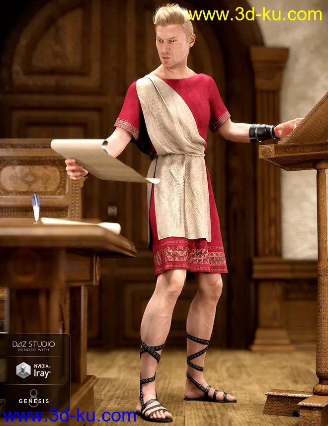 dForce Toga Outfit Textures模型的图片3