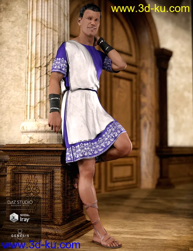 dForce Toga Outfit Textures模型的图片4