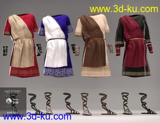 3D打印模型dForce Toga Outfit Textures的图片