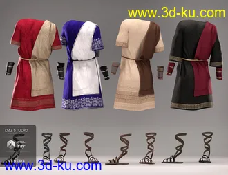 3D打印模型dForce Toga Outfit Textures的图片