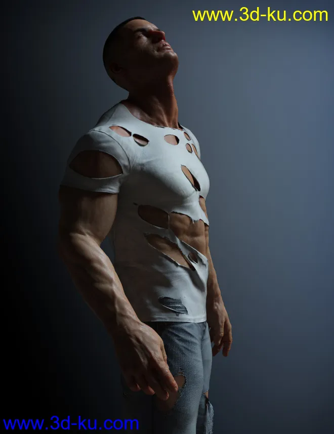 dForce Torn Clothes for Genesis 8 Male(s)模型的图片1