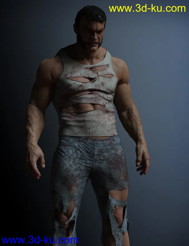 dForce Torn Clothes for Genesis 8 Male(s)模型的图片2