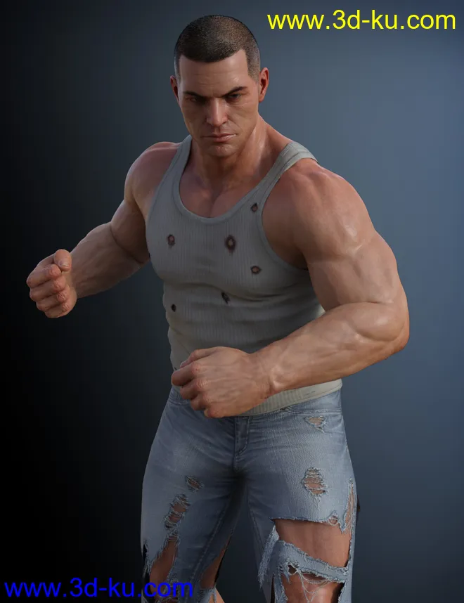 dForce Torn Clothes for Genesis 8 Male(s)模型的图片3