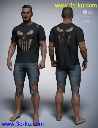 3D打印模型dForce Torn Clothes for Genesis 8 Male(s)的图片