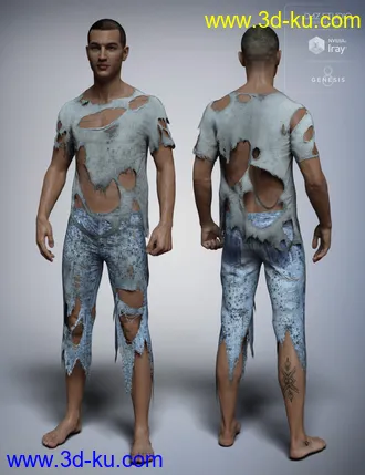 3D打印模型dForce Torn Clothes for Genesis 8 Male(s)的图片