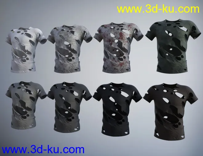 dForce Torn Clothes for Genesis 8 Male(s)模型的图片8