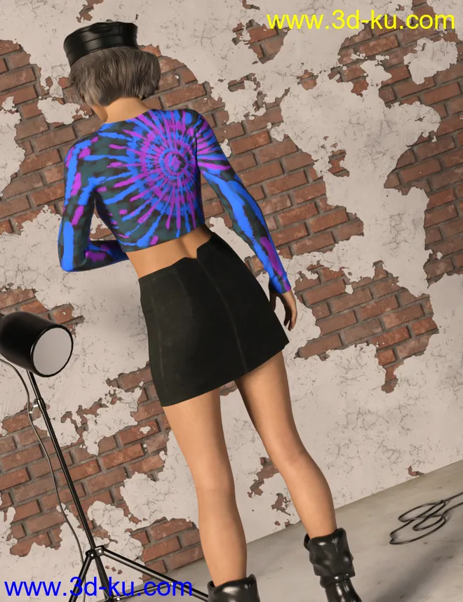 dForce Twiggy Outfit for Genesis 8 Female(s)模型的图片4