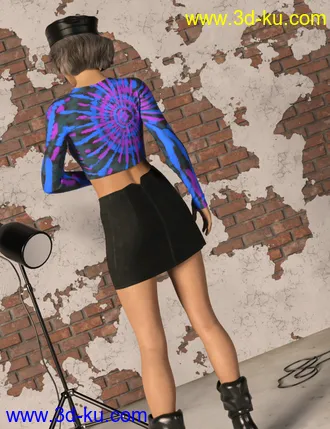 3D打印模型dForce Twiggy Outfit for Genesis 8 Female(s)的图片