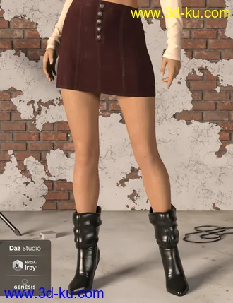 3D打印模型dForce Twiggy Outfit for Genesis 8 Female(s)的图片