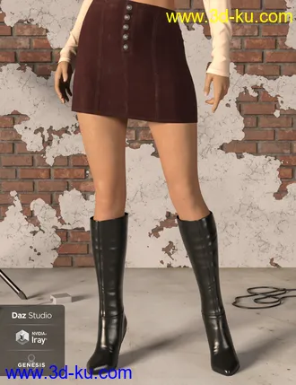 3D打印模型dForce Twiggy Outfit for Genesis 8 Female(s)的图片