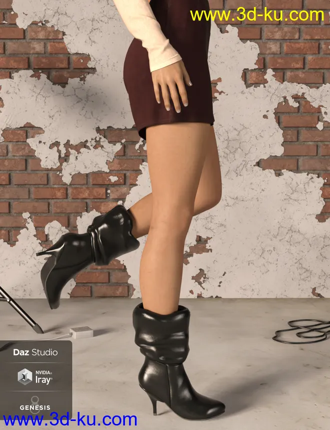 dForce Twiggy Outfit for Genesis 8 Female(s)模型的图片8