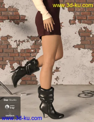 3D打印模型dForce Twiggy Outfit for Genesis 8 Female(s)的图片