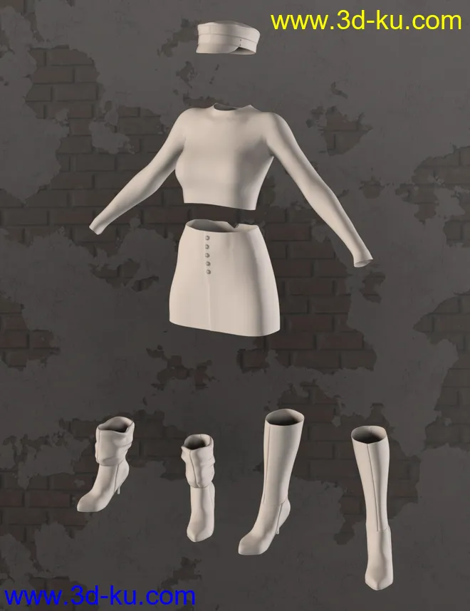 dForce Twiggy Outfit for Genesis 8 Female(s)模型的图片11