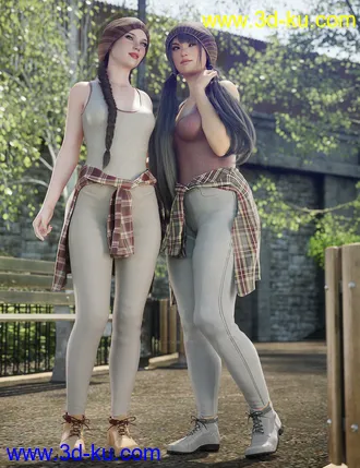 3D打印模型dForce Urban Casual Outfit Textures的图片