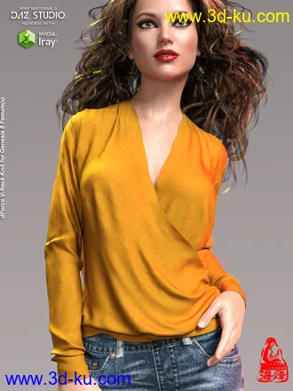 3D打印模型dForce V-Neck Knit for Genesis 8 Female(s)的图片