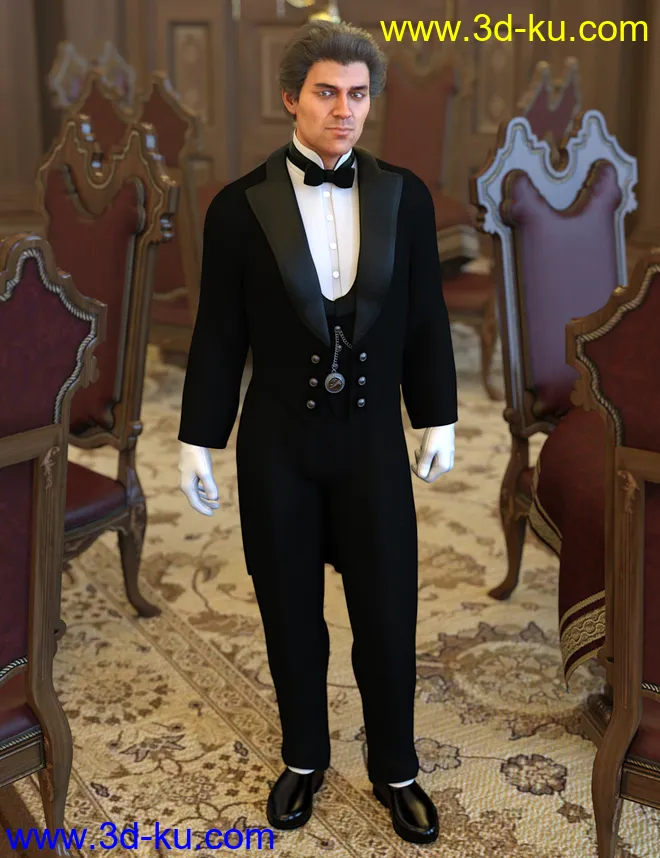 dForce Victorian Butler For Genesis 8 Male(s)模型的图片1