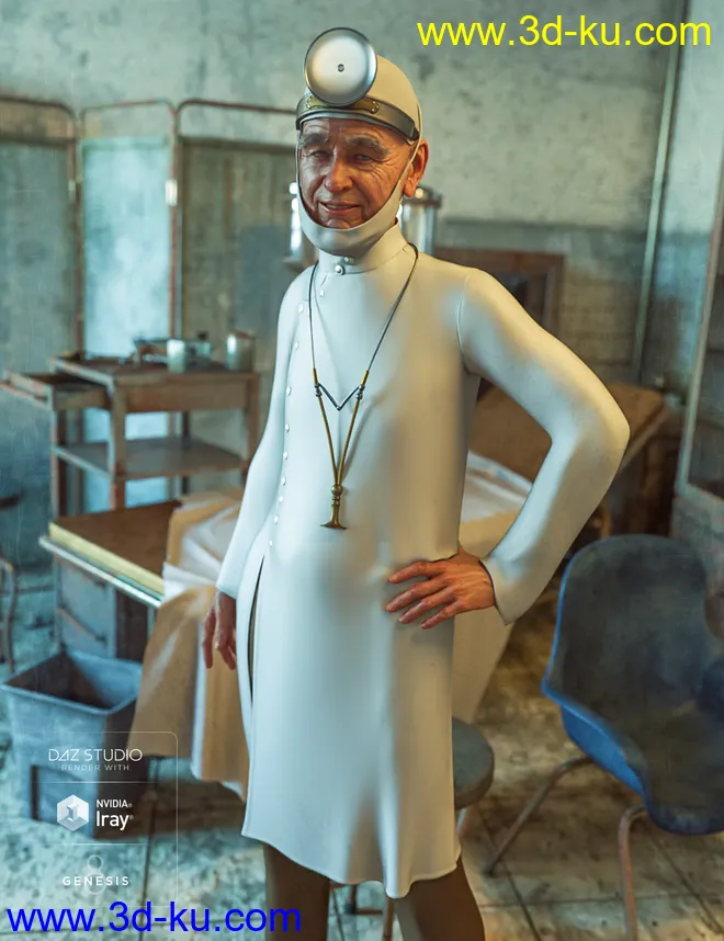 dForce Vintage Doctor For Genesis 8 Male(s)模型的图片3