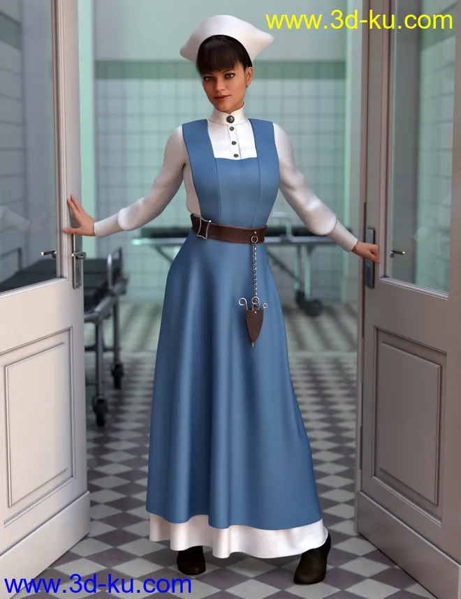 dForce Vintage Nurse for Genesis 8 Female(s)模型的图片1