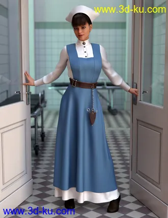 3D打印模型dForce Vintage Nurse for Genesis 8 Female(s)的图片
