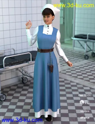 3D打印模型dForce Vintage Nurse for Genesis 8 Female(s)的图片