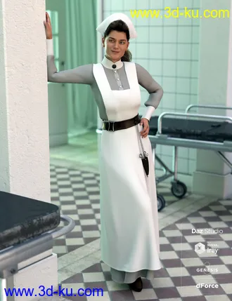3D打印模型dForce Vintage Nurse for Genesis 8 Female(s)的图片