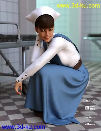 3D打印模型dForce Vintage Nurse for Genesis 8 Female(s)的图片