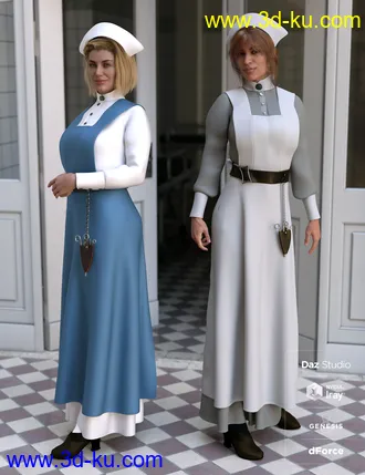 3D打印模型dForce Vintage Nurse for Genesis 8 Female(s)的图片