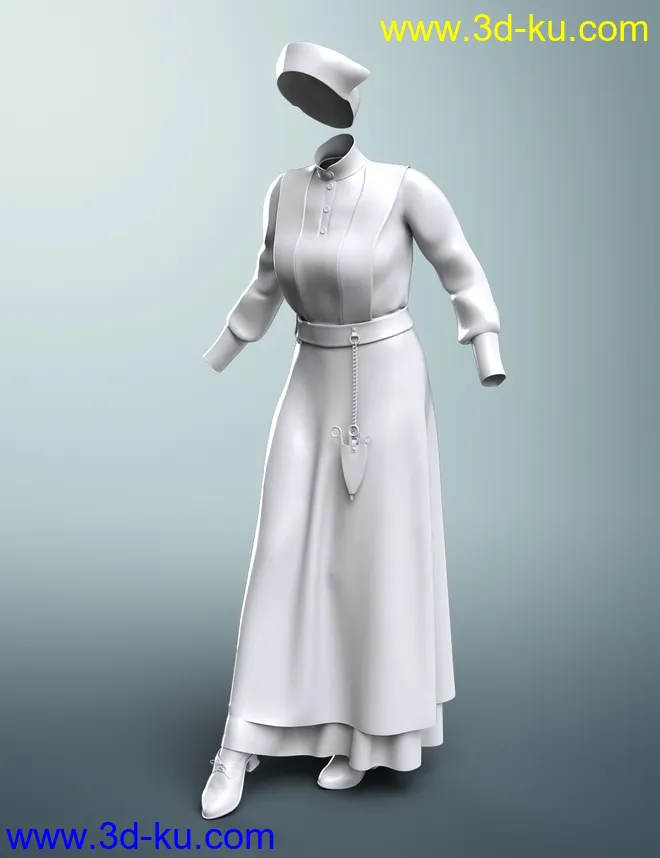 dForce Vintage Nurse for Genesis 8 Female(s)模型的图片8