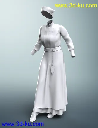 3D打印模型dForce Vintage Nurse for Genesis 8 Female(s)的图片