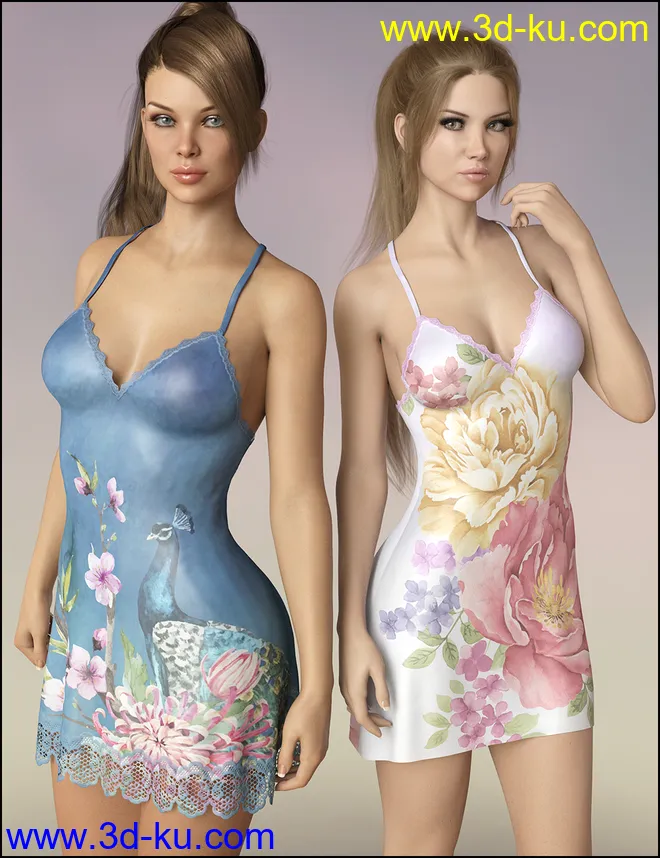 dForce Vivacious Chemise Add-On Textures模型的图片1