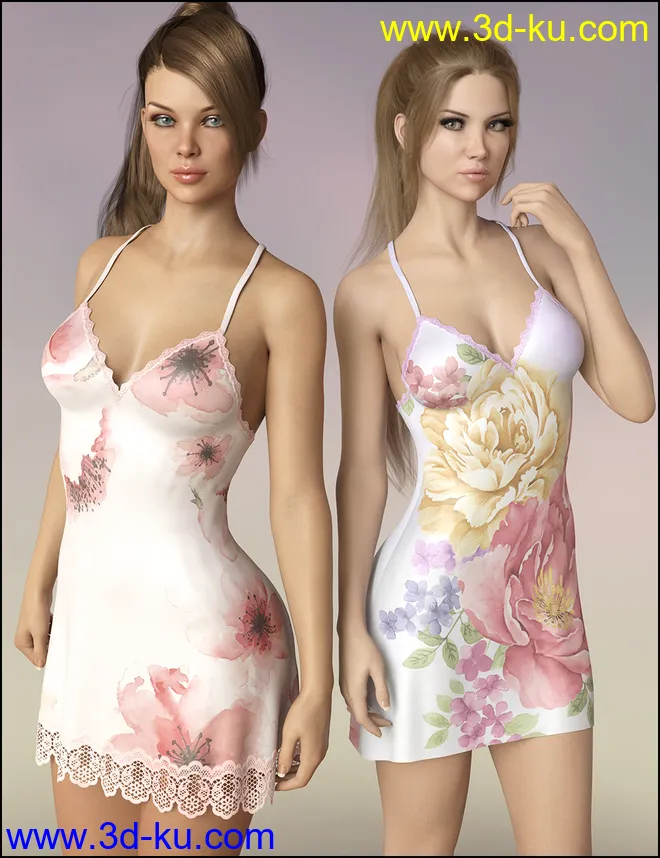 dForce Vivacious Chemise Add-On Textures模型的图片2