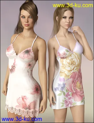 3D打印模型dForce Vivacious Chemise Add-On Textures的图片