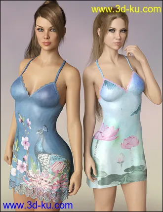 3D打印模型dForce Vivacious Chemise Add-On Textures的图片