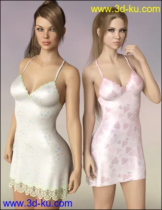 3D打印模型dForce Vivacious Chemise Add-On Textures的图片