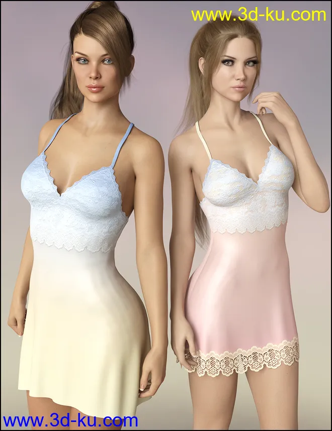 dForce Vivacious Chemise Add-On Textures模型的图片7