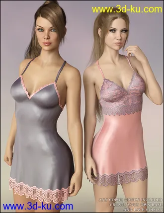 3D打印模型dForce Vivacious Chemise Add-On Textures的图片