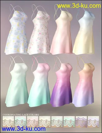 3D打印模型dForce Vivacious Chemise Add-On Textures的图片