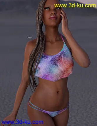 3D打印模型dForce Wilder Bikini Free Spirit Textures的图片